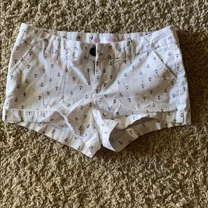 White anchor shorts